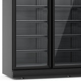 Combisteel Glasdeur Koelkast Zwart | 1530L | 3 Glasdeuren | 0°C/+10°C | Geforceerd | 1880x710x2092(h)mm | 7455.2415