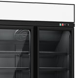 Combisteel Glasdeur Koelkast | 2060L | Zwart | 4 Glasdeuren | 0°C/+10°C | Geforceerd | 2508x710x2092(h)mm | 7455.2417