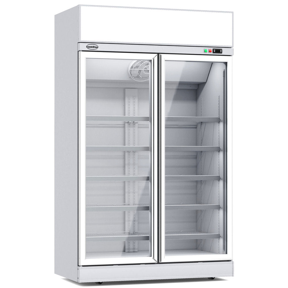 Combisteel Glasdeur Vrieskast | Wit | 960L | 2 deuren | -18°C/-22°C | Geforceerd | 1235x710x2092(h)mm | 7455.2420