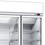 Combisteel Glasdeur Vrieskast | Wit | 2060L | 4 deuren | -18°C/-22°C | Geforceerd | 2508x710x2092(h)mm | 7455.2440