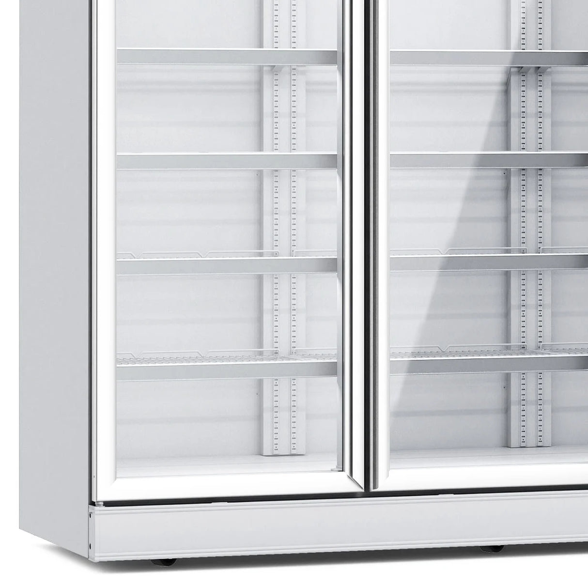 Combisteel Glasdeur Vrieskast | Wit | 2060L | 4 deuren | -18°C/-22°C | Geforceerd | 2508x710x2092(h)mm | 7455.2440