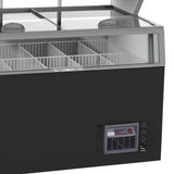 Combisteel Wandvriezer | Zwart | -18°C/-22°C | 1454x890x2102(h)mm | 7455.2530