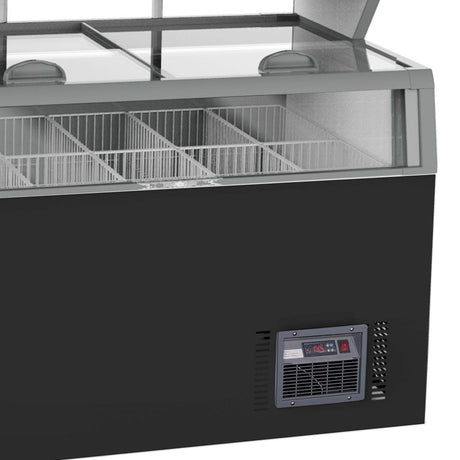 Combisteel Wandvriezer | Zwart | -18°C/-22°C | 1454x890x2102(h)mm | 7455.2530