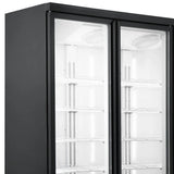 Combisteel Glasdeur Vrieskast Zwart | 1530L | 3 Deuren | -18°C/-22°C | Geforceerd | 1880x710x1997(h)mm | 7455.2920