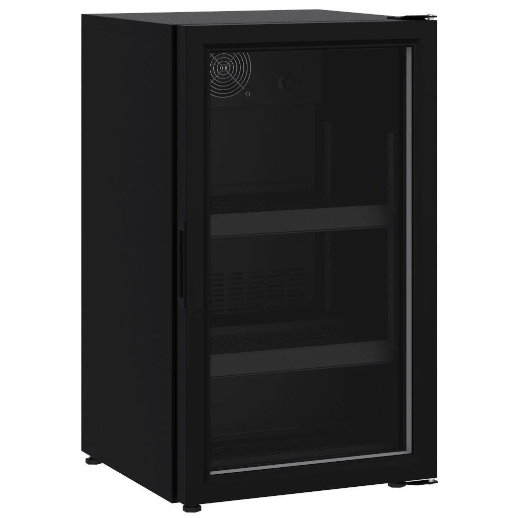 Combisteel Koelkast Tafelmodel | Zwart | 145L | 1 Glasdeur | +4°C/+10°C | Geforceerd | 500x585x885(h)mm | 7464.0015