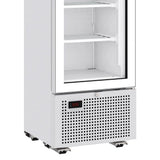 Combisteel Glasdeur Vrieskast | Energiezuinig | Smal Model | Wit | 221L | -18°C/-24°C | Statisch | 494x521x1915(h)mm | 7464.0050