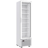 Combisteel Glasdeur Vrieskast | Energiezuinig | Smal Model | Wit | 221L | -18°C/-24°C | Statisch | 494x521x1915(h)mm | 7464.0050