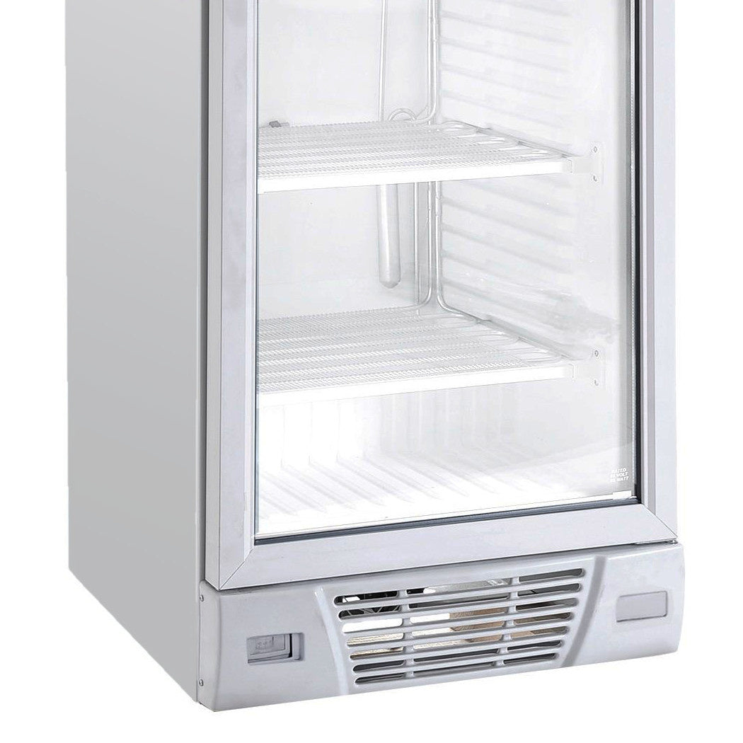 Combisteel Glasdeur Vrieskast | Wit | 382L | 1 Deur | -18°C/-24°C | Statisch | 640x670x2058(h)mm | 7464.0055