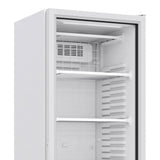 Combisteel Glasdeur Vrieskast | Wit | 382L | 1 Deur | -18°C/-24°C | Statisch | 640x670x1875(h)mm | 7464.0062