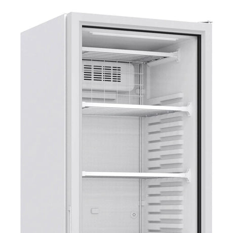 Combisteel Glasdeur Vrieskast | Wit | 382L | 1 Deur | -18°C/-24°C | Statisch | 640x670x1875(h)mm | 7464.0062