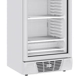 Combisteel Glasdeur Vrieskast | Wit | 382L | 1 Deur | -18°C/-24°C | Statisch | 640x670x1875(h)mm | 7464.0062