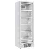 Combisteel Glasdeur Vrieskast | Wit | 382L | 1 Deur | -18°C/-24°C | Statisch | 640x670x1875(h)mm | 7464.0062