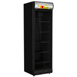 Combisteel Drankenkoeling Zwart | 382L | Glasdeur | +4°C/+10°C | Statisch met Ventilator | 595x650x2000(h)mm | 7464.0090