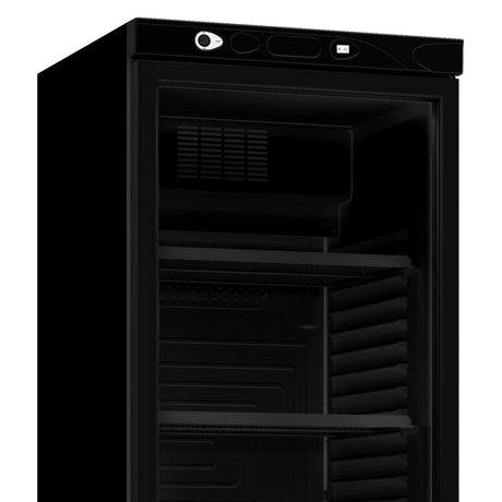 Combisteel Drankenkoeling Zwart | 382L | Glasdeur | +4°C/+10°C | Statisch met Ventilator | 595x650x1850(h)mm | 7464.0094