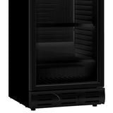 Combisteel Drankenkoeling Zwart | 382L | Glasdeur | +4°C/+10°C | Statisch met Ventilator | 595x650x1850(h)mm | 7464.0094