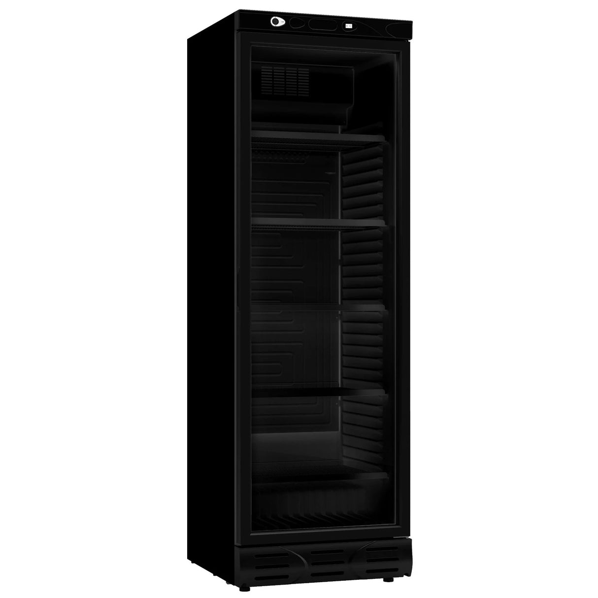 Combisteel Drankenkoeling Zwart | 382L | Glasdeur | +4°C/+10°C | Statisch met Ventilator | 595x650x1850(h)mm | 7464.0094