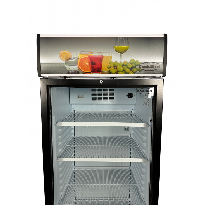 Combisteel Drankenkoeling Wit | 382L | Glasdeur | +4°C/+10°C | Statisch + Ventilator | 595x650x2000(h)mm | 7464.0085
