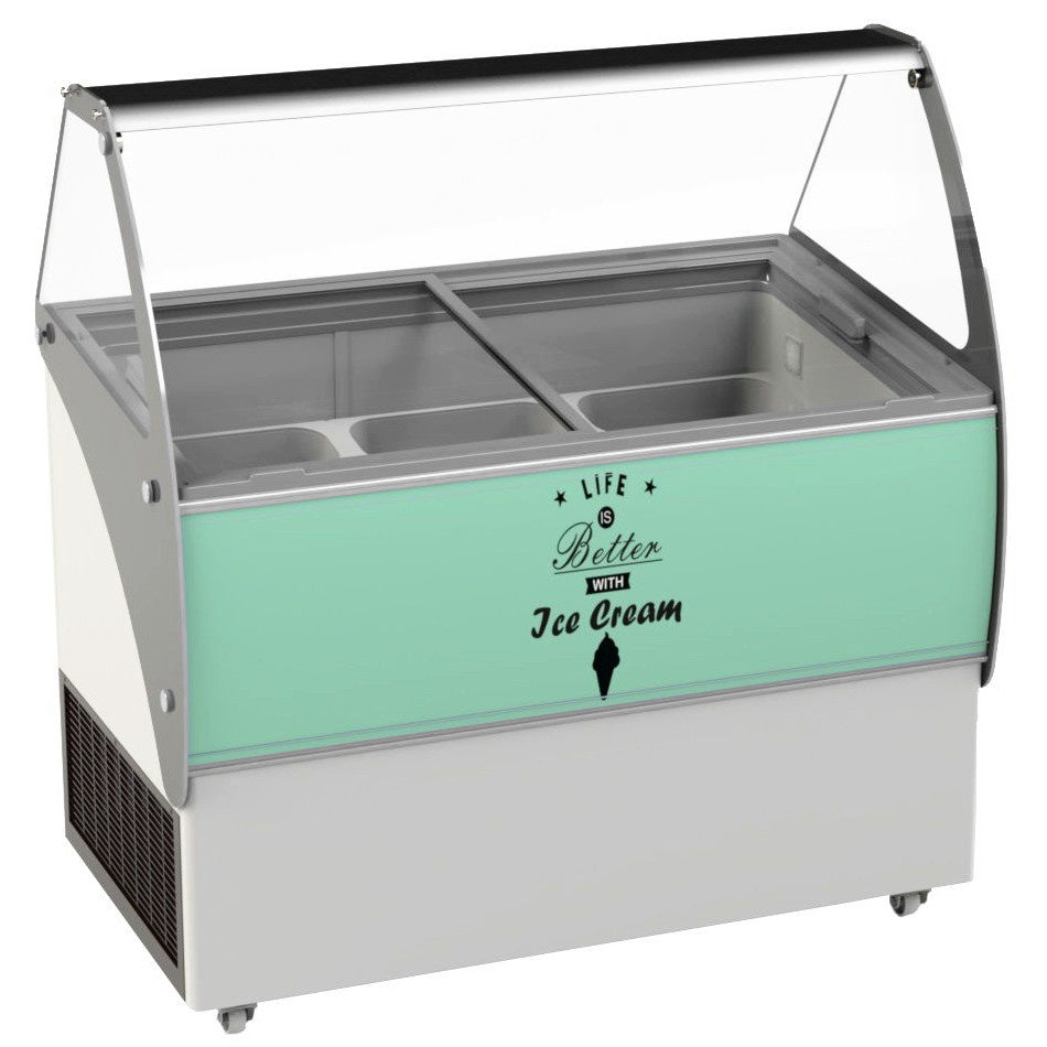 Combisteel Schepijsvitrine | MALTA | Energiezuinig | 557L | 13x 5L | -15°C/-22°C | Statisch | 1662x825x1257(h)mm | 7472.0110