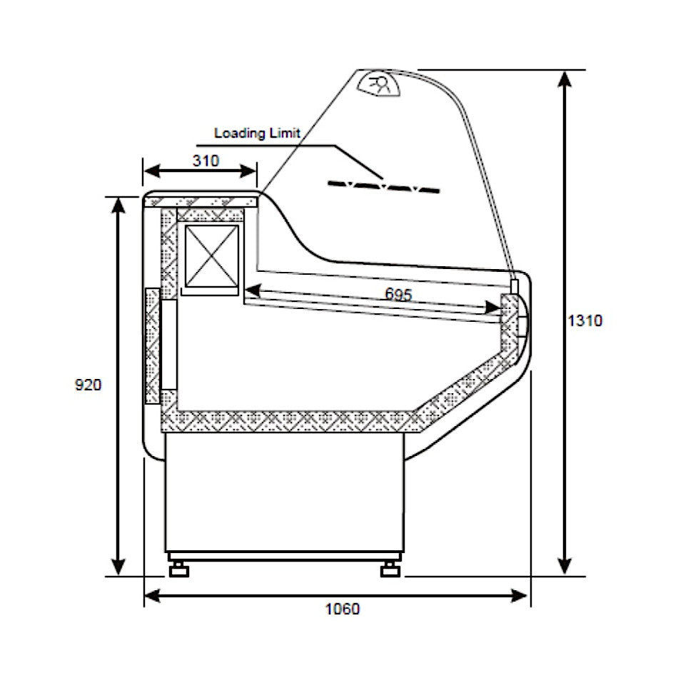 Combisteel Koeltoonbank | OWEN | Kantelruit | +1°C/+10°C | Statisch | 2490x1060x1310(h)mm | 7486.0030