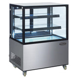 Combisteel Koelvitrine | 270L | Zwart/RVS | +2°C/+8°C | 3 Schappen | 915x675x1210(h)mm | 7487.0015