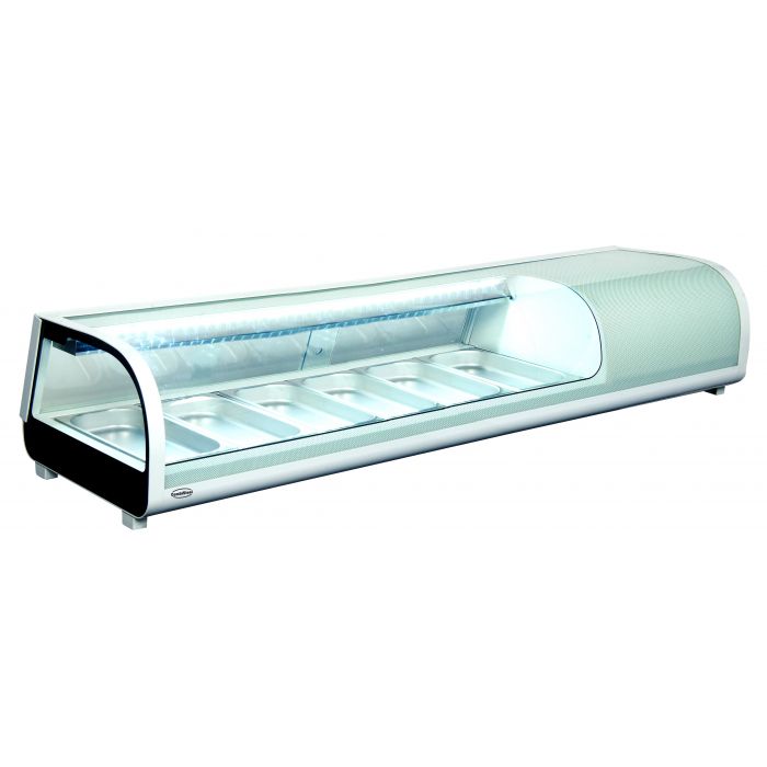 Combisteel Sushivitrine | RVS | 62L | 6x 1/3 GN | 0°C/+12°C | Statisch | 1529x420x265(h)mm | 7487.0075