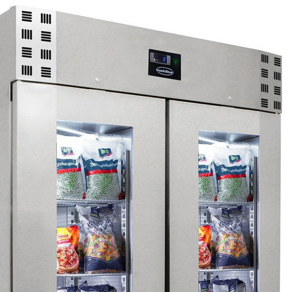 Combisteel Horeca Koelkast Pro Line | RVS | 1400L | 2 Glasdeuren | -2°C/+8°C | Geforceerd | 1400x810x2050(h)mm | 7489.5025