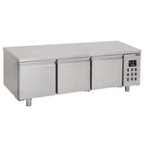 Combisteel Koelwerkbank | Laag Model | 280L | 3 Deuren | -2°C/+8°C | Geforceerd | 1600x700x600(h)mm | 7489.5080