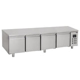 Combisteel Koelwerkbank | Laag Model | 360L | 4 Deuren | -2°C/+8°C | Geforceerd | 2130x700x600(h)mm | 7489.5082