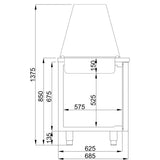 Combisteel gekoeld saladette | 3x 1/1 GN | -2°C/+8°C | Geforceerd | 1400x700x850(h)mm | 7489.5150
