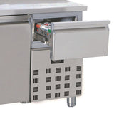 Combisteel Koelwerkbank | 218L | 2 Deuren + 1 lade | -2°C/+8°C | Geforceerd | 1400x700x850(h)mm | 7489.5160