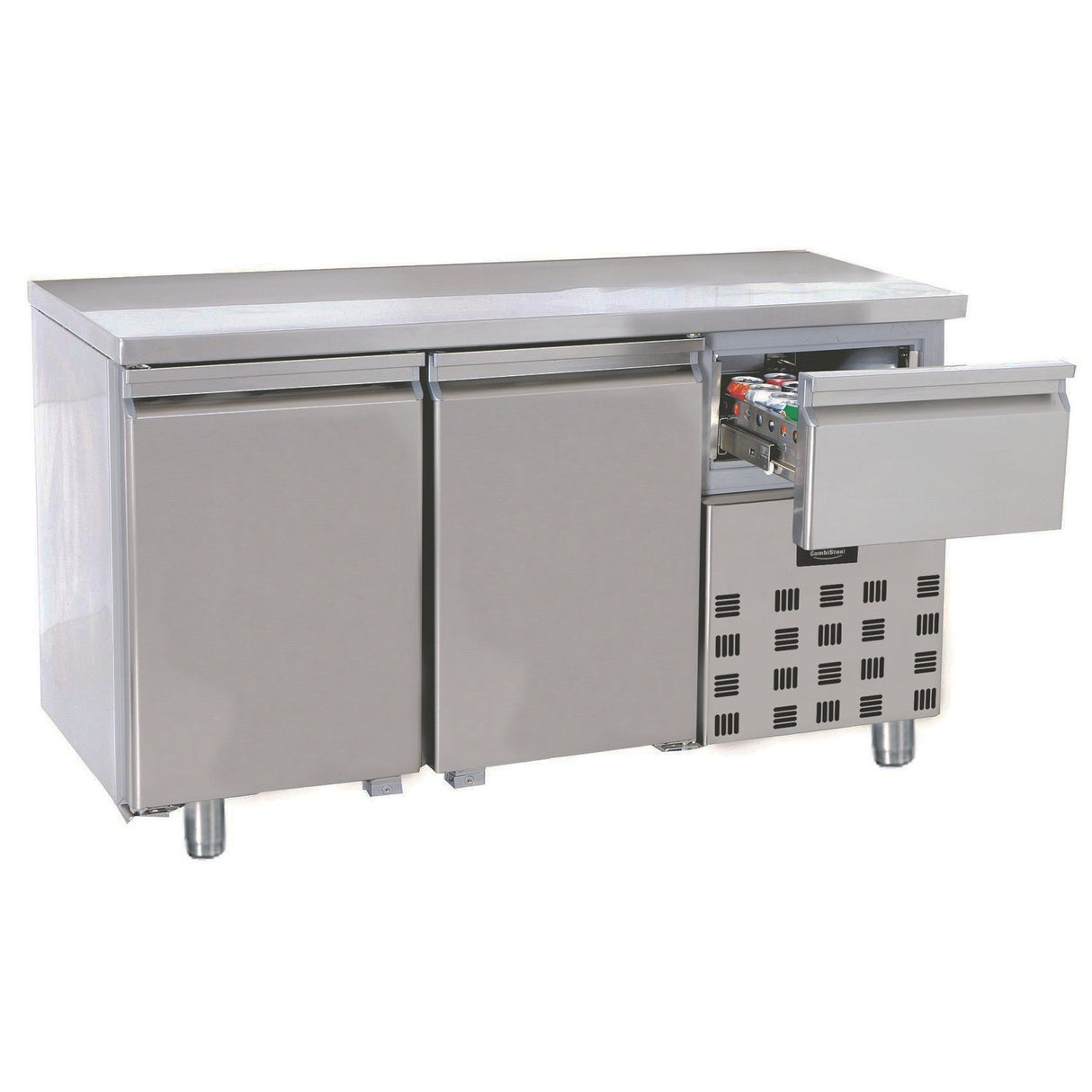 Combisteel Koelwerkbank | 218L | 2 Deuren + 1 lade | -2°C/+8°C | Geforceerd | 1400x700x850(h)mm | 7489.5160