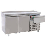 Combisteel Koelwerkbank | 218L | 2 Deuren + 1 lade | -2°C/+8°C | Geforceerd | 1400x700x850(h)mm | 7489.5160