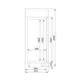 Combisteel Bakkers-vrieskast | RVS | 850L | -10°C/-22°C | Geforceerd | 800x910x2080(h)mm | 7489.5195