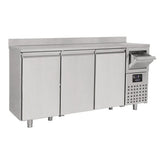 Combisteel Koelwerkbank Hoog Model | Opstaande Rand | 632L | 3 Deuren + Afkloplade | -2°C/+8°C | Geforceerd | 2135x600x1050(h)mm | 7489.5265