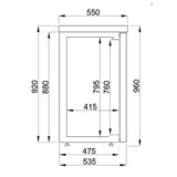 Combisteel Pro-Line Barkoeler | Zwart | 4 Deuren | 680L | -2°C/+8°C | Geforceerd | 2490x550x950(h)mm | 7489.5280