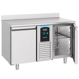 Combisteel Koelwerkbank | ENERGY LINE | 218L | 2 Deuren (1/1 GN) | -2°C/+8°C | Geforceerd | Achteropstand | 1300x700x860(h)mm | 7489.5400