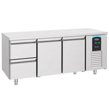 Combisteel Koelwerkbank | Energiezuinig | 474L | 2 deuren 2 laden | -2°C/+8°C | Geforceerd | 1865x700x850(h)mm | 7489.5520