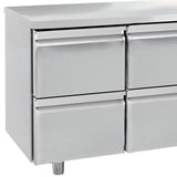 Combisteel Koelwerkbank | ENERGY LINE | Energiezuinig | 632L | 2 deuren 4 laden | -2°C/+8°C | Geforceerd | 2330x700x850(h)mm | 7489.5535