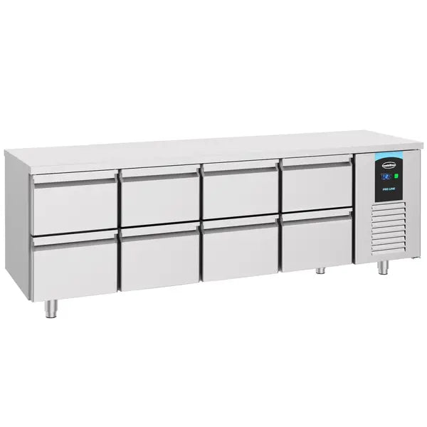 Combisteel Koelwerkbank | ENERGY LINE | Energiezuinig | 632L | 8 laden | -2°C/+8°C | Geforceerd | 2330x700x850(h)mm | 7489.5550