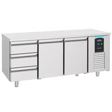 Combisteel Koelwerkbank | Energy Line  | 474L | 2 deuren 3 laden | -2°C/+8°C | Geforceerd | 1865x700x850(h)mm | 7489.5555