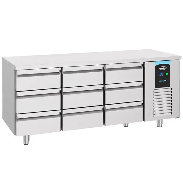 Combisteel Koelwerkbank | ENERGY LINE | 474L | 9 laden | -2°C/+8°C | Geforceerd | 1865x700x850(h)mm | 7489.5580