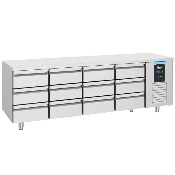 Combisteel Koelwerkbank | ENERGY LINE | 632L | 12 laden | -2°C/+8°C | Geforceerd | 2330x700x850(h)mm | 7489.5585