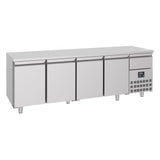 Combisteel Koelwerkbank | 632L | 4 Deuren + 1 Lade | -2°C/+8°C | Geforceerd | 2330x700x850(h)mm | 7489.5167