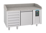 Combisteel Pizza Koelwerkbank | 380L | 1 deur met 5 laden | -2°C/+8°C | Geforceerd | 1550x800x1080(h)mm | 7489.5230
