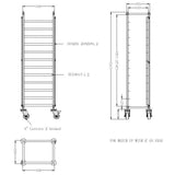 Regaalwagen | Demontabel | Combisteel 7490.0260 | 530x385x1785(h)mm