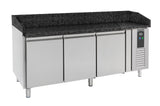 Pizzawerkbank | 580L | 3 Deuren | +2°C/+8°C | Geforceerd | 2025x800x850/1000(h)mm
