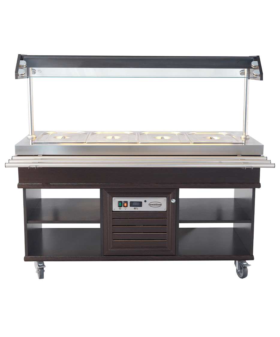 Gekoeld Buffet | 4x 1/1 GN | +4°C/+8°C | Statisch | Verlichte Kap | 1500x700x1400(h)mm