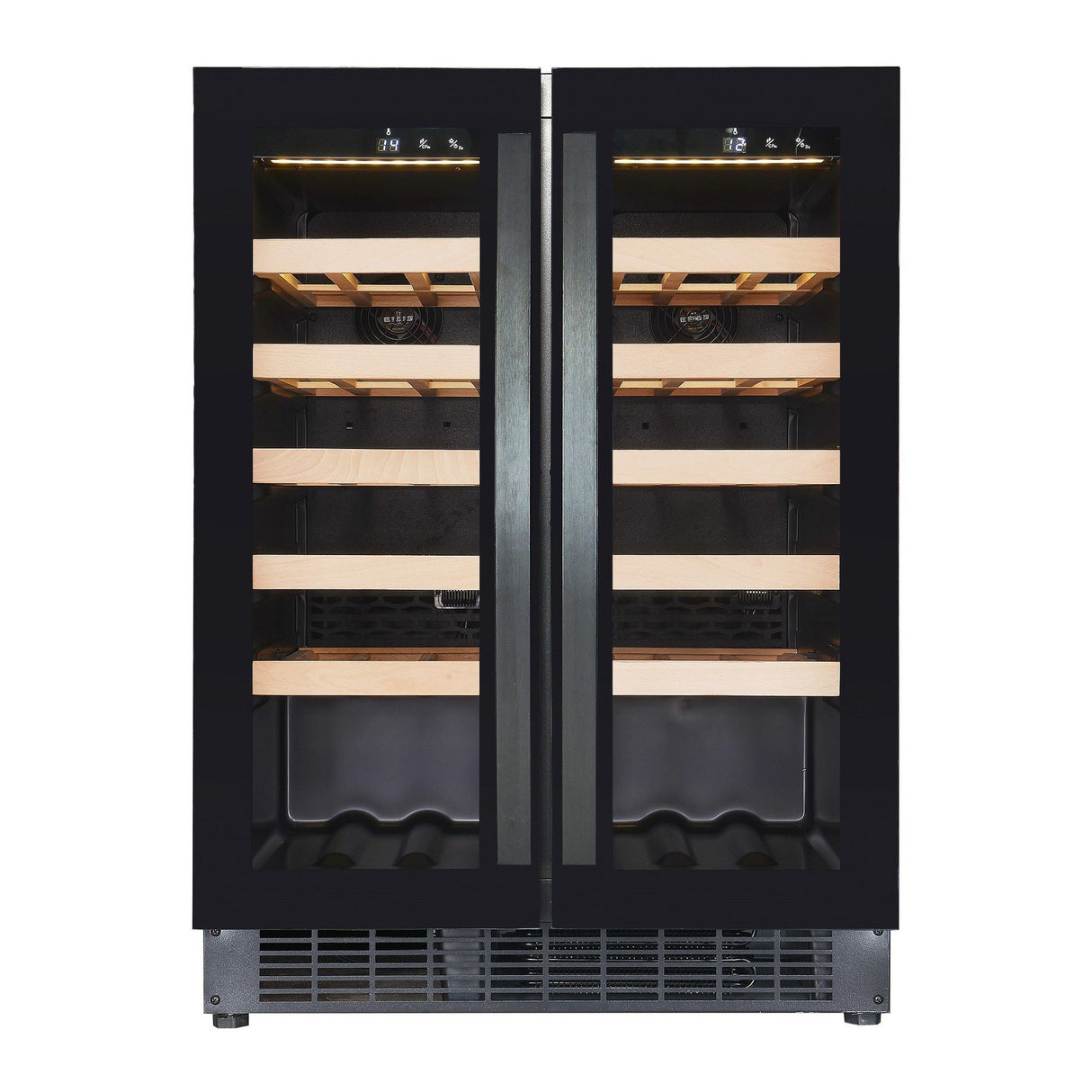 Combisteel wijnkoelkast 100L Glasdeur | 40 flessen | Zwart | +5°C/+20°C | Geforceerd | 595x570x820(h)mm | 7525.0030