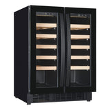 Combisteel wijnkoelkast 100L Glasdeur | 40 flessen | Zwart | +5°C/+20°C | Geforceerd | 595x570x820(h)mm | 7525.0030