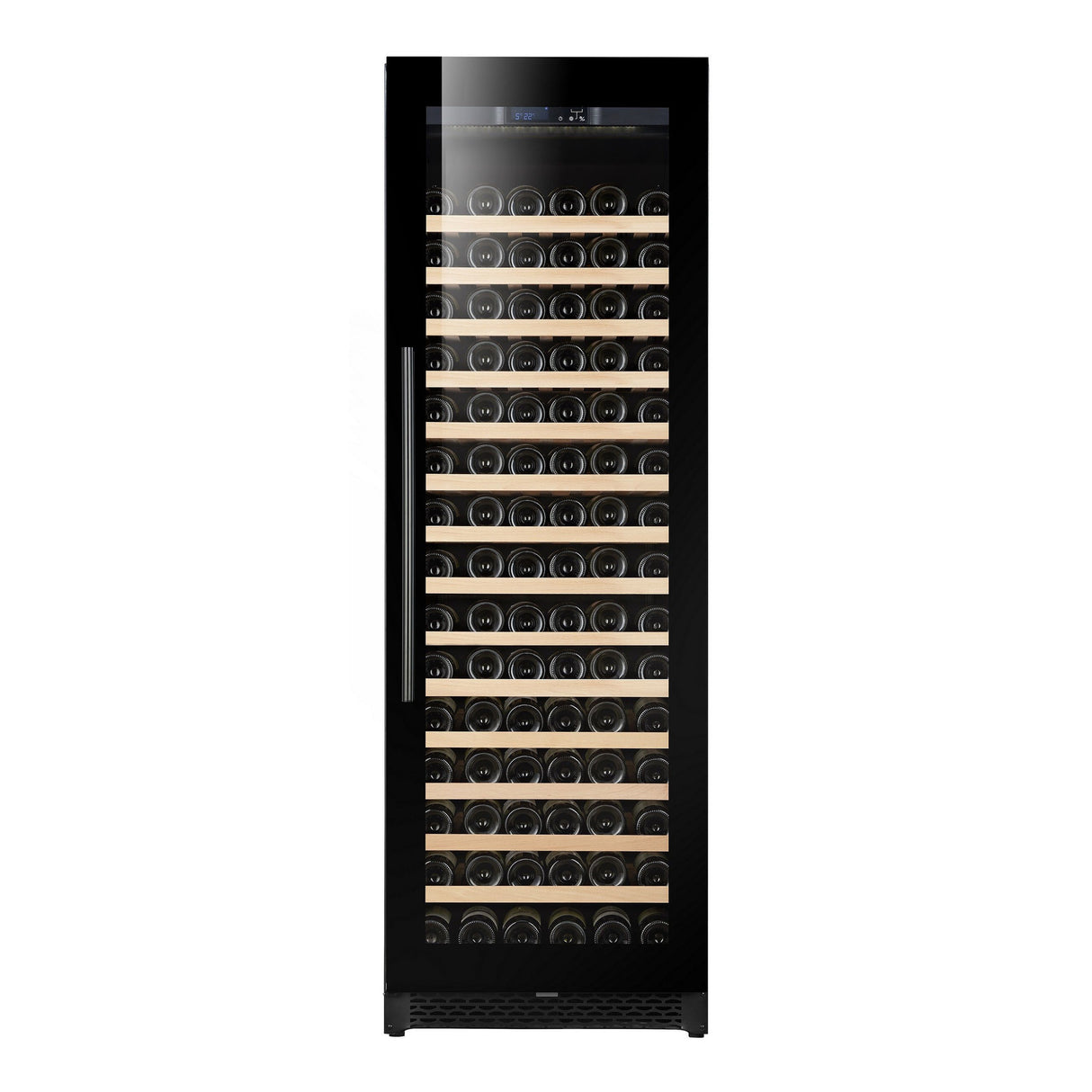 Combisteel wijnkoelkast dual zone 330L Glasdeur | 111 flessen | Zwart | +4°C/+20°C | Statisch met ventilator | 595x735x1411(h)mm | 7455.1910